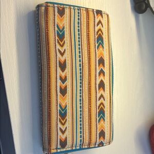 Bijoux Terner Turquoise wallet with Gold Zipper